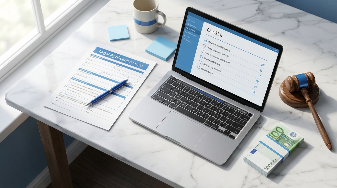 4 adımlı başvuru süreci — form, kontrol, dava, tazminat